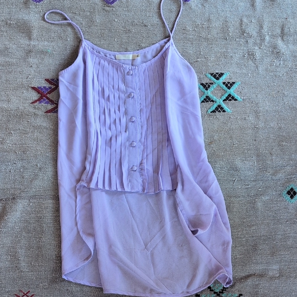 Millau Light Purple Button-Down Camisole